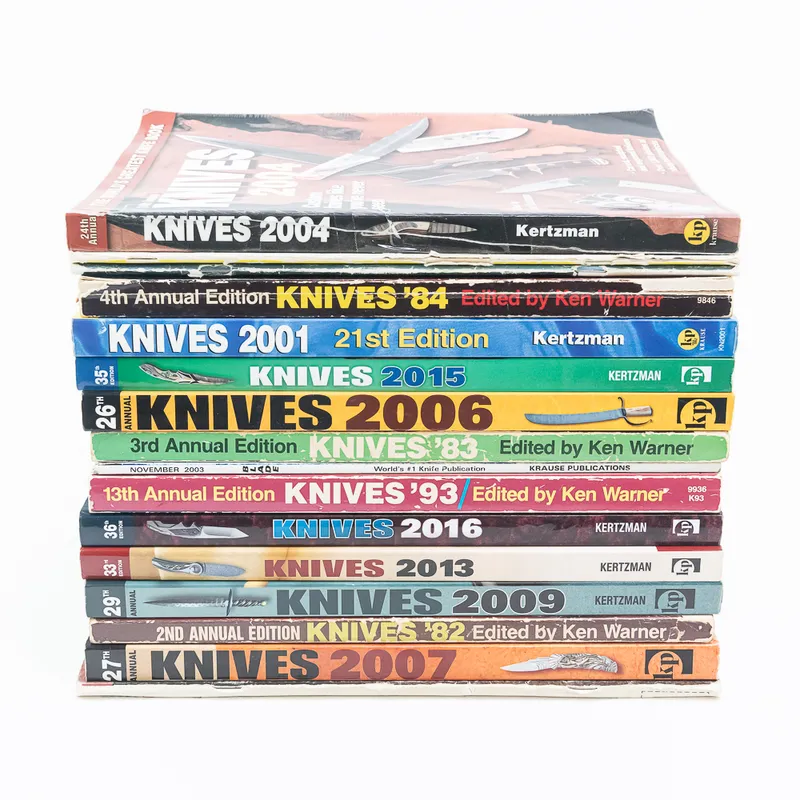 (12) KNIVES Catalogs and (4) BLADE Magazines from auction in Union, Illinois — image 37