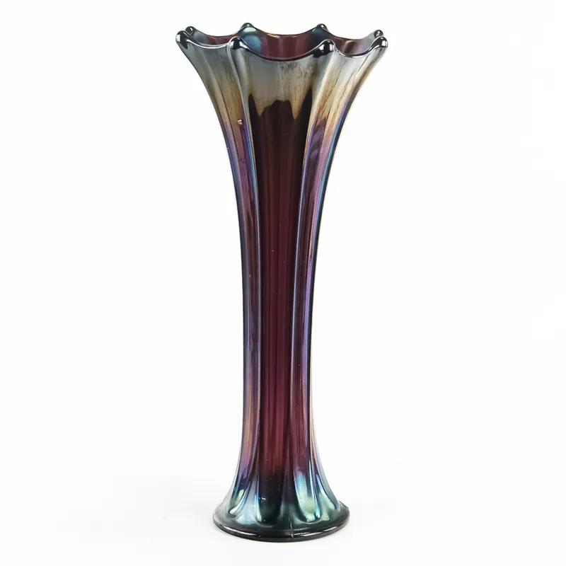 Carnival Glass:Imperial Morning Glory Funeral Vase from auction in Union, Illinois — image 32