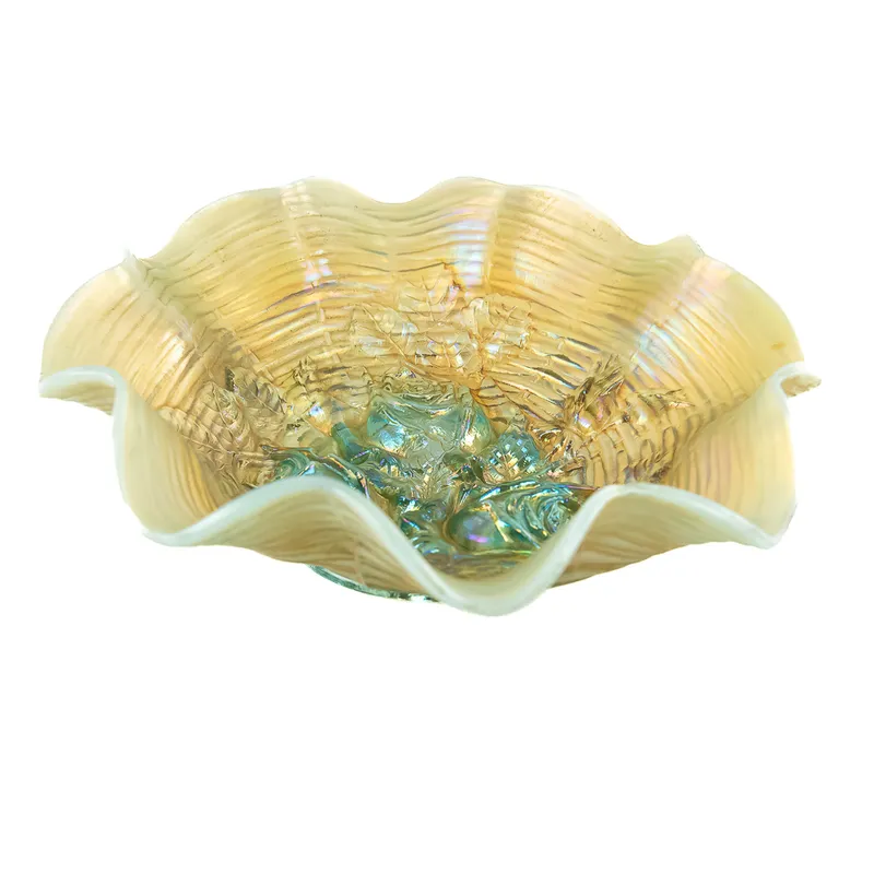 Carnival Glass: Northwood Rose Show Ruffled Bowl from auction in Union, Illinois — image 39