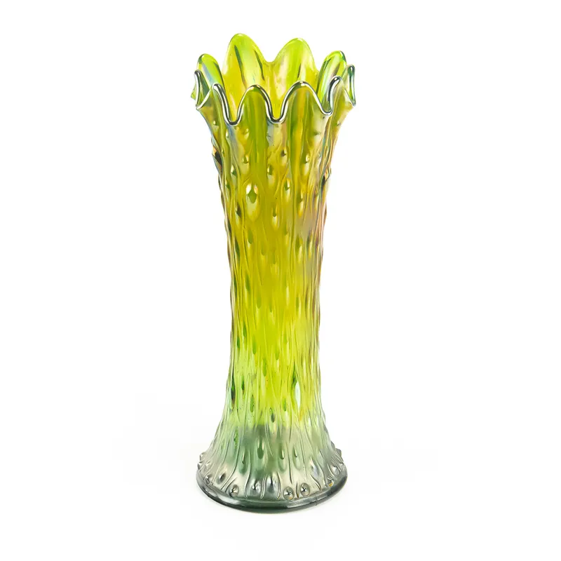Carnival Glass: Northwood Tree Trunk Midsize Vase from auction in Union, Illinois — image 48