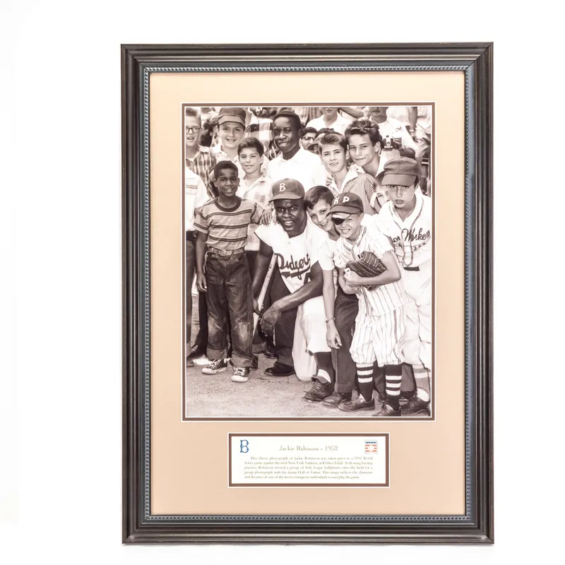 Framed Jackie Robinson 1952 World Series from auction in Union, Illinois — image 4