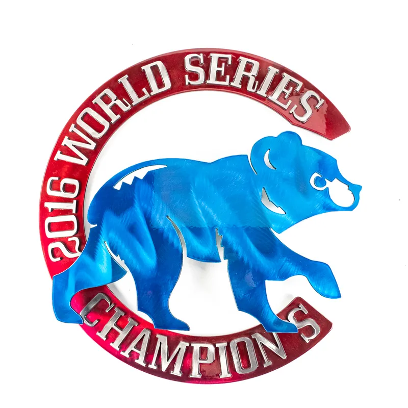 Chicago Cubs Decorative Metal Wall Art from auction in Union, Illinois — image 24