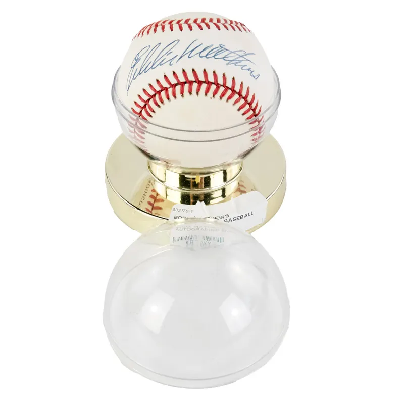 Eddie Mathews Autographed Rawlings NL Baseball from auction in Union, Illinois — image 30