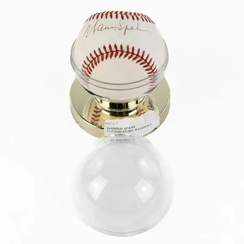 Warren Spahn Autographed Rawlings NL Baseball from auction in Union, Illinois — image 37
