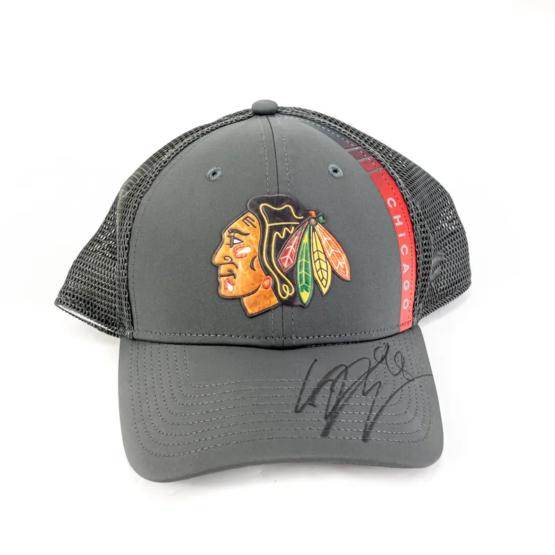 Connor Bedard Signed Worn Chicago Blackhawks Cap from auction in Union, Illinois — image 41