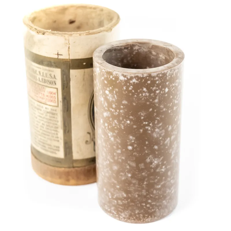 Brown Wax Cylinder Record - Peerless Orchestra from auction in Union, Illinois — image 9