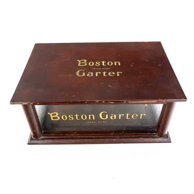 Antique Boston Garter Wood/Glass Counter Display from auction in Union, Illinois — image 34