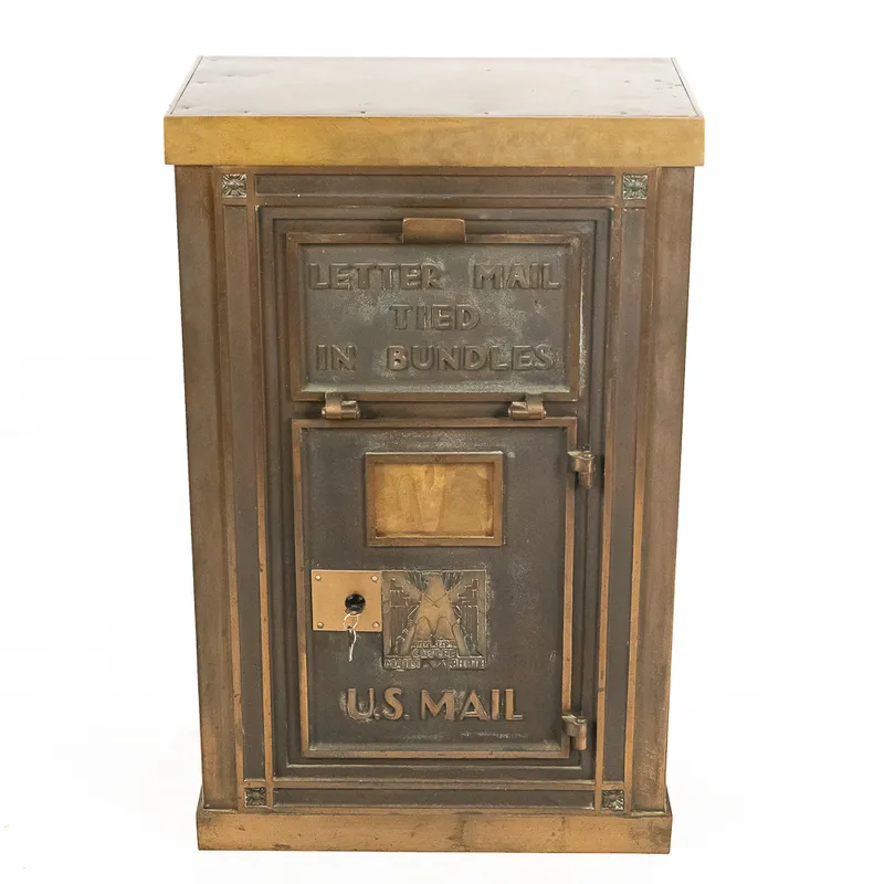 Antique Bronze US Mail Letter Box from auction in Union, Illinois — image 37