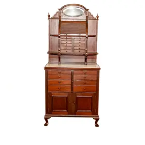 Antique Dental Cabinet with Vitrolite Top