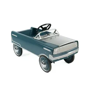 Restored Vintage Steel Pedal Car / Blue and Silver