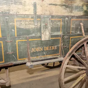 John Deer Horse-Drawn Wooden Farm Wagon