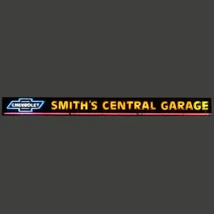Contemporary "Chevrolet" Smith's Garage Neon Sign