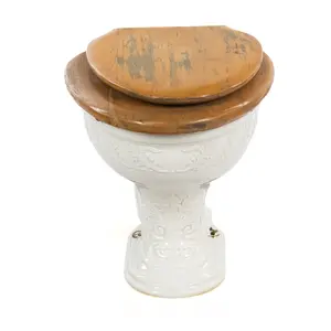 Antique L. Wolff "LUPUS" Porcelain Toilet Bowl