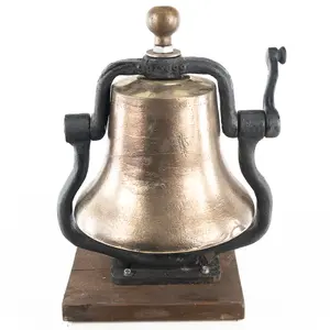 Antique Brass Steam Locomotive Railroad Bell