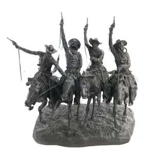 Large Remington Coming Through The Rye Statue