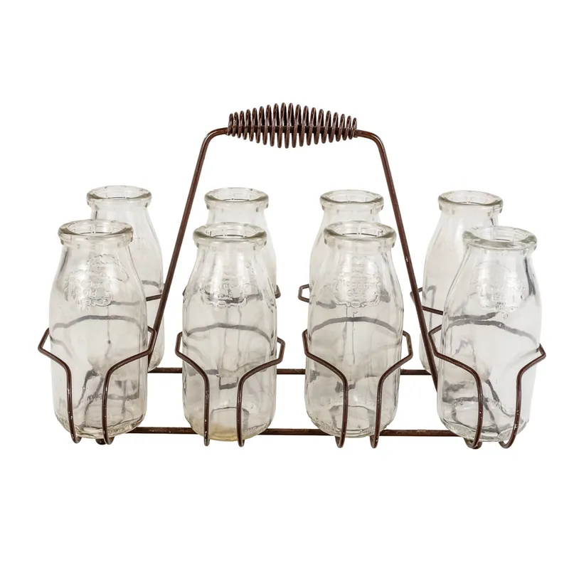 Vintage Meadow Gold Dairy Glass Bottle Caddy from auction in Union, Illinois — image 22