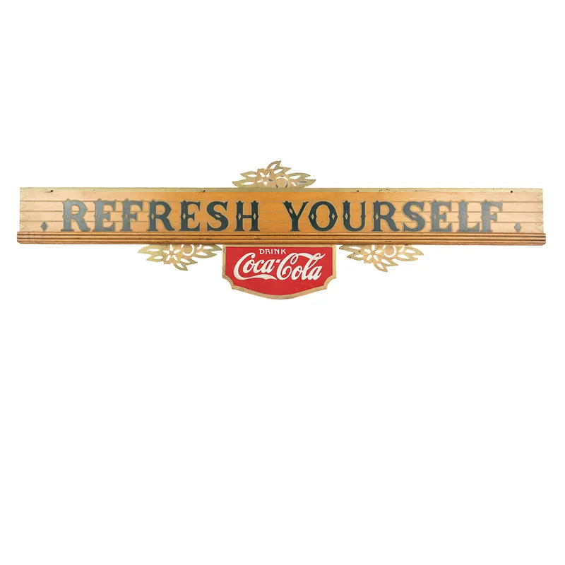Coca-Cola Refresh Yourself Kay Advertising Sign from auction in Union, Illinois — image 31