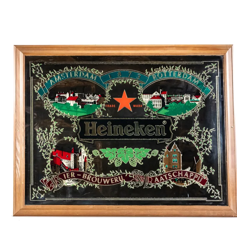 Vintage Heineken Framed Bar Mirror from auction in Union, Illinois — image 40