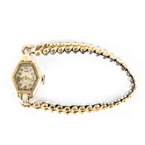 Vintage Ladies Schwob Swiss Wristwatch w 14k Back