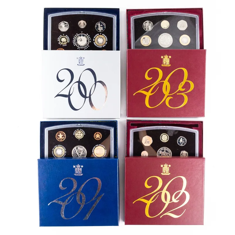 2000-2003 United Kingdom Proof Sets w Box Coa's from auction in Union, Illinois — image 46