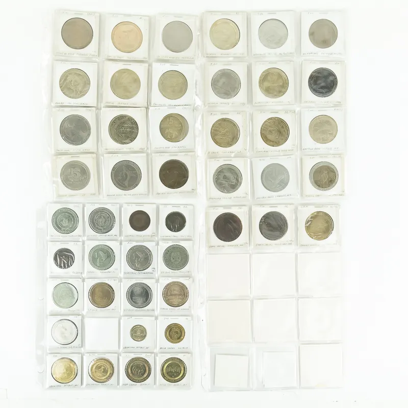 46 Assorted 90s-00s Riverboat Casino Gaming Tokens from auction in Union, Illinois — image 47