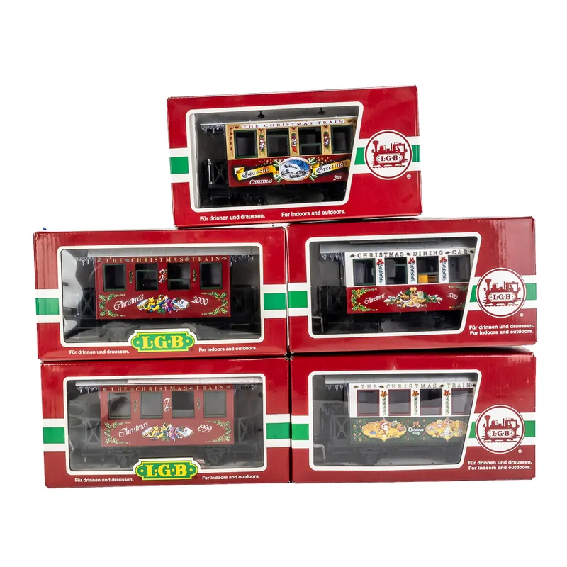 (5) L.G.B. 1999-2003 Christmas Train Railway Cars from auction in Union, Illinois — image 2