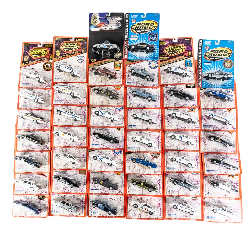 (44) NIB Road Champs Die Cast Police Squad Cars from auction in Union, Illinois — image 25