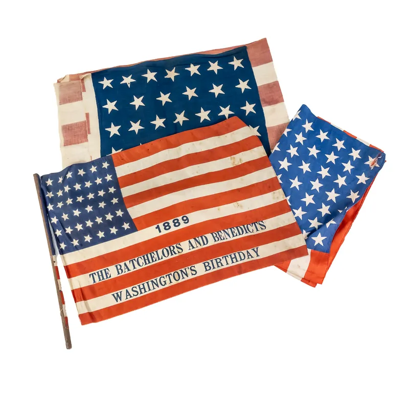1880's 36-39 star flag star US flags (3) from auction in Union, Illinois — image 18