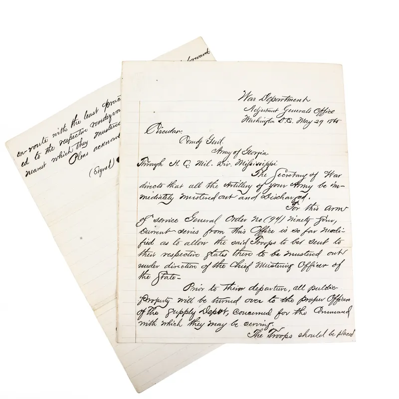 CW 1865 Army of Georgia Circular Chain of Commd from auction in Union, Illinois — image 48