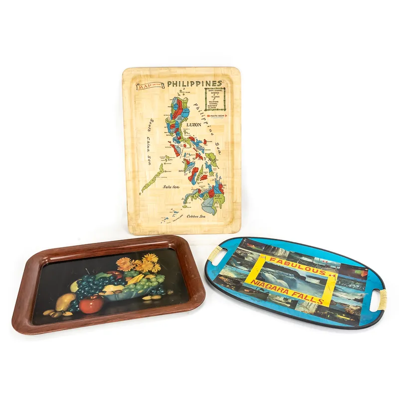 (3) Vintage Serving/TV Lap Trays from auction in Union, Illinois — image 44