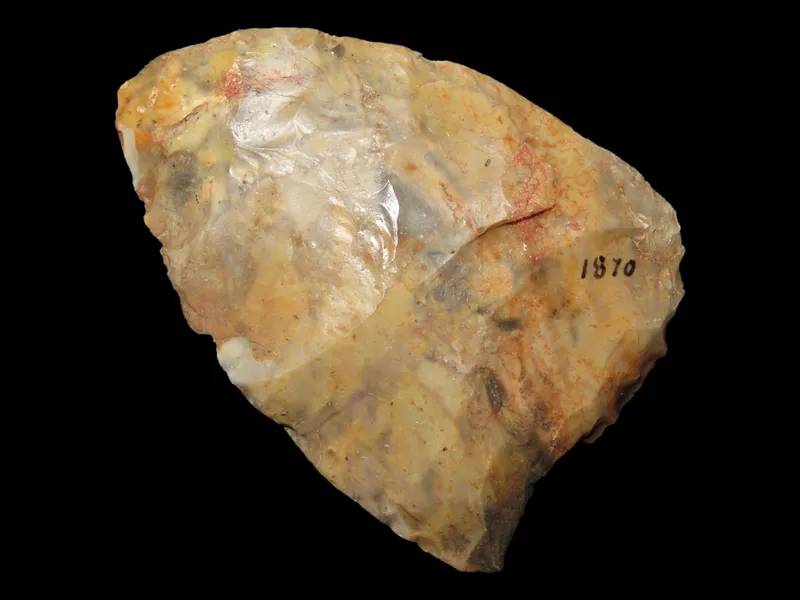 2 5/8" Celt/Adze/Spade/Digger, Colorful, Calhoun Co., Illinois, Ex. Steve Manos Collection from auction in Quincy, Illinois — image 32