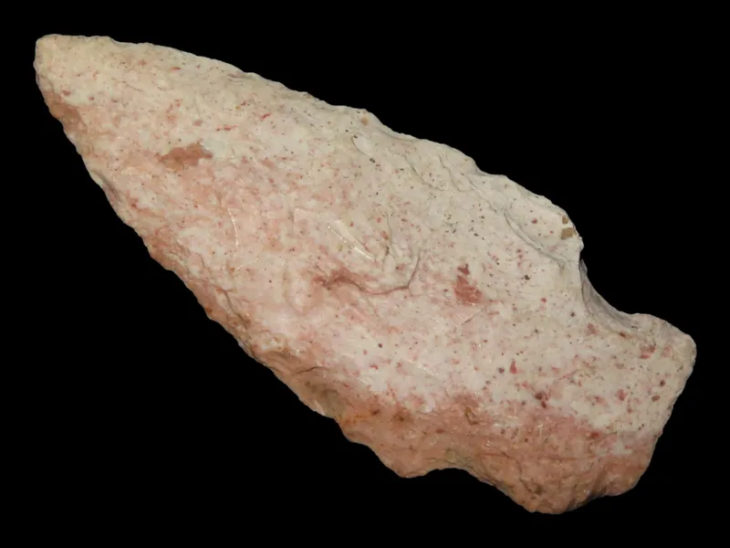 3" Kramer, Red and White Heat-Treated Burlington Chert, Adams Co., Illinois from auction in Quincy, Illinois — image 44