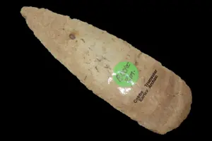 6 1/8" Cobbs Knife, Motley COA, Found in Missouri, Made of Burlington Chert, Ex Herb Mangold
