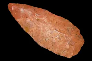 4 1/8" Adena Blade, Great Color and Flaking, Williams Co., Ex. Mike Johnson