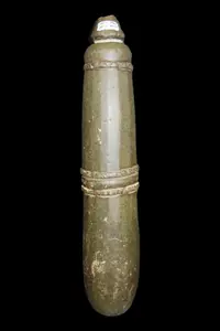 11 1/8" Hardstone Ceremonial Pedestal Artifact, Micmac, New York