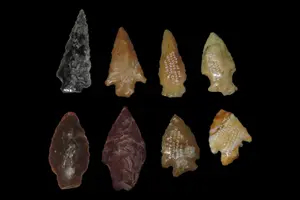 Lot of Points, Obsidian and Agate, Whitman Co., Washington