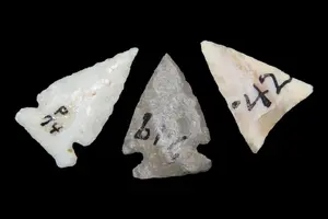 Lot of Fresno and Bird Points, J.J. Currie Ranch, Randall Co., Texas, Palo Duro Canyon, Thomas Draw at Big Falls Sites