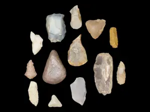 Lot of Scrapers and Tools, Various Cherts and Petrified Wood, New Mexico, Great Study Pieces
