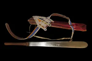 20 1/2" Sword with Maasai Beaded Warrior Belt, Kenya or Northern Tanzania