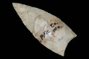 2" Paleo Point, Pike Co., Missouri, Thin, Finely Worked, with Basal Fluting