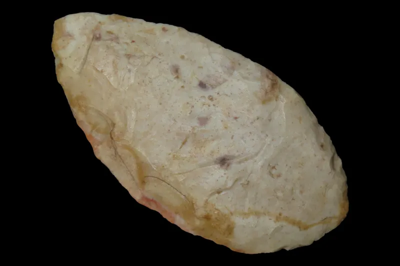 3 7/8" Kaolin Early Ovoid Knife, St. Charles Co., Missouri, Found by Ronald Knowles from auction in Quincy, Illinois — image 16
