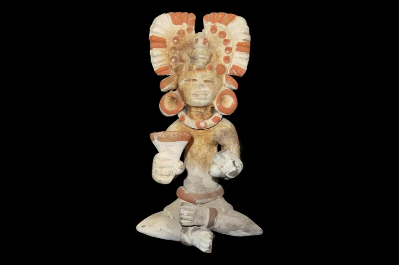 5 1/2" Pre-Columbian-Style Aztec Human Effigy Pottery Figure, Mexico from auction in Quincy, Illinois — image 37