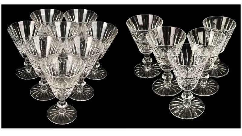 Waterford Crystal Tramore White Wine & Claret Wine Glasses from auction in West Chester, Pennsylvania — image 27
