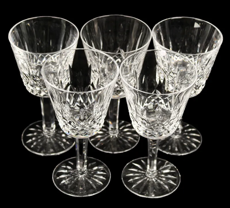 Five Waterford Crystal Lismore Claret Wine Glasses from auction in West Chester, Pennsylvania — image 28