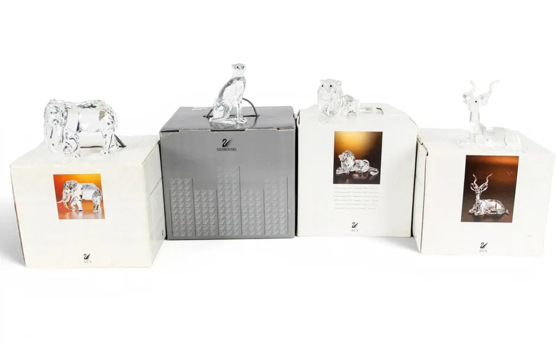 Four Swarovski Crystal Animal Figurines Inc. Inspiration Africa from auction in West Chester, Pennsylvania — image 33