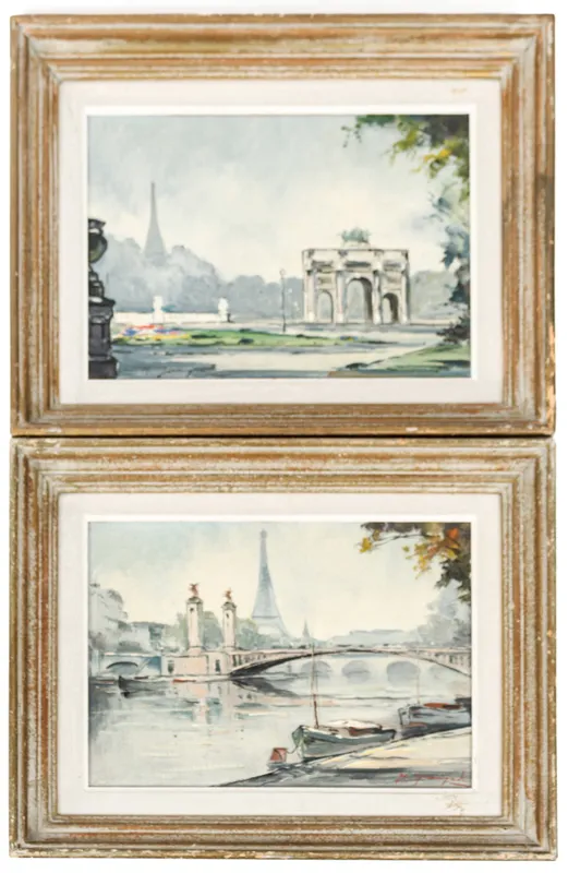 Michel Janpol (French, 20th Century)Two Parisian Scenes, Oil on Canvas from auction in West Chester, Pennsylvania — image 48