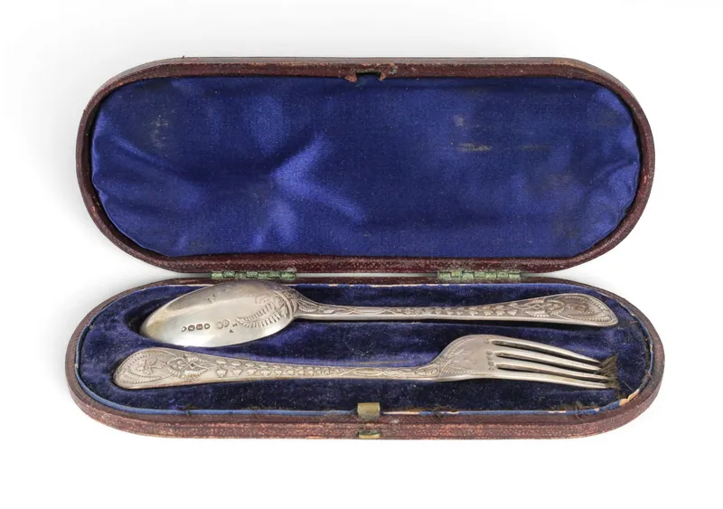 Two English Sterling Silver Fork and Spoon, Chawner & Co. from auction in West Chester, Pennsylvania — image 29