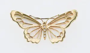 E. Wolfe & Co.18K Mother of Pearl Butterfly Brooch