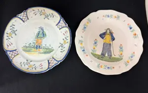 2 HB Quimper Plates