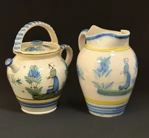2 Quimper Pitchers